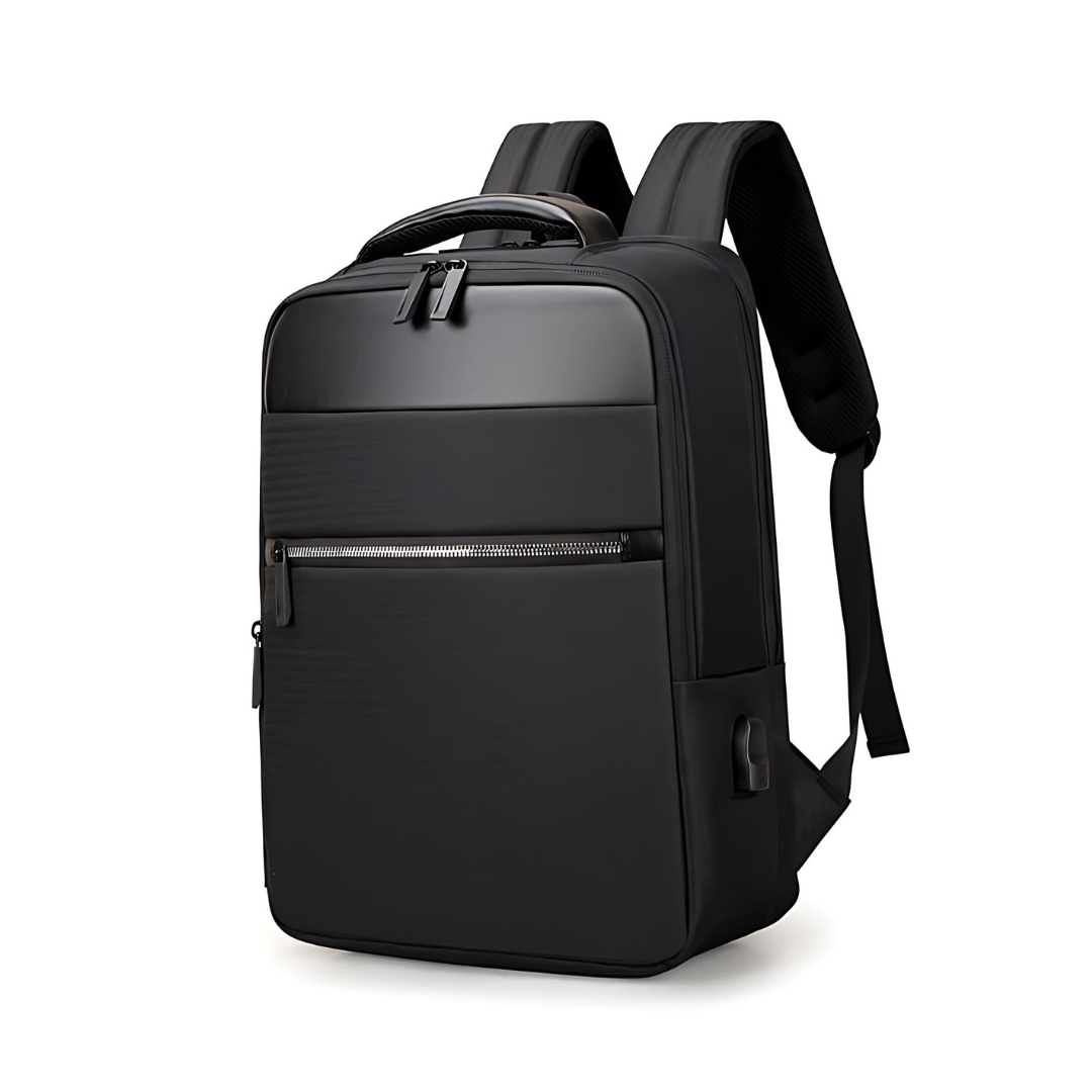 Nylon Business Backpack with Built-in USB Port