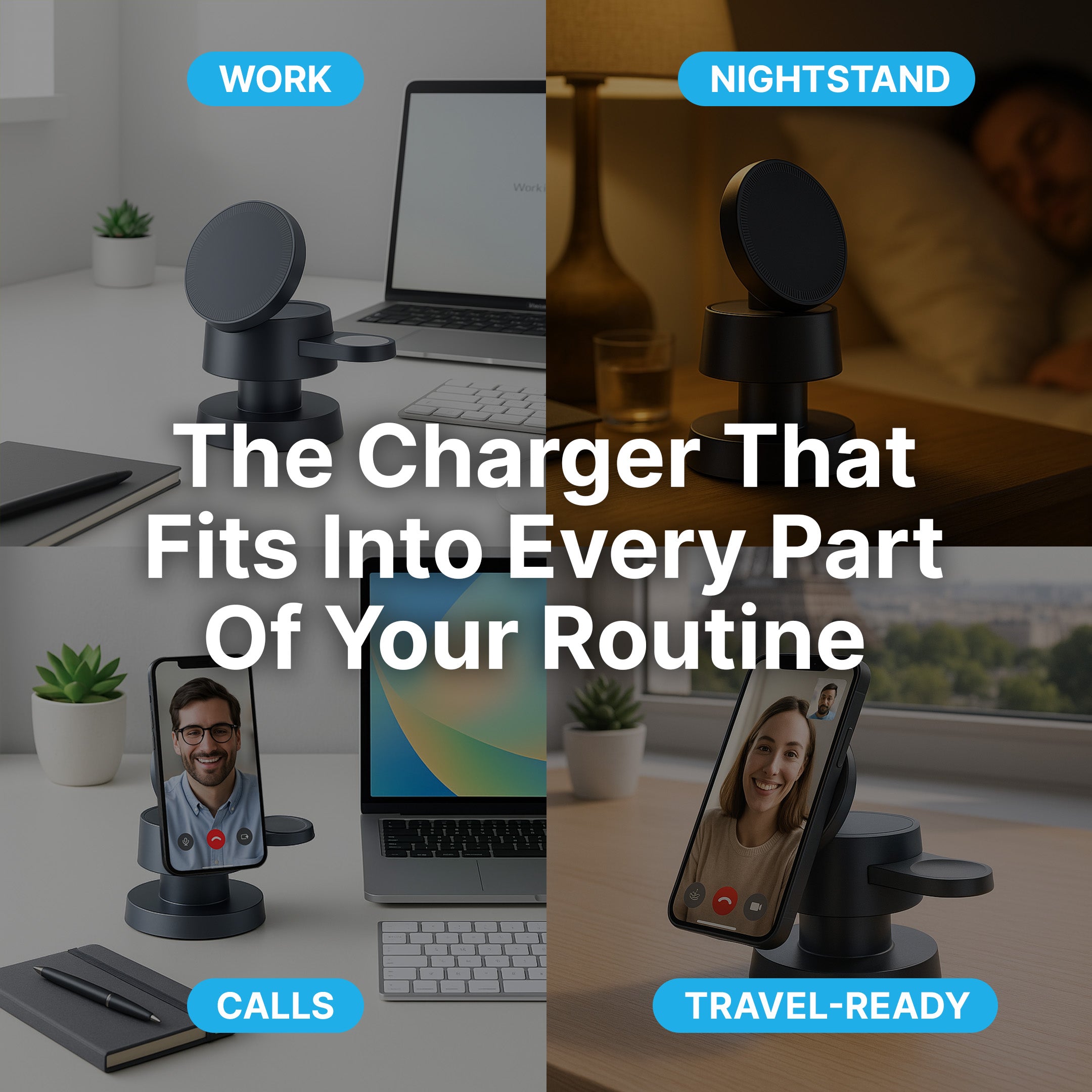 3 in 1 MagSafe Charging Station with LED Light