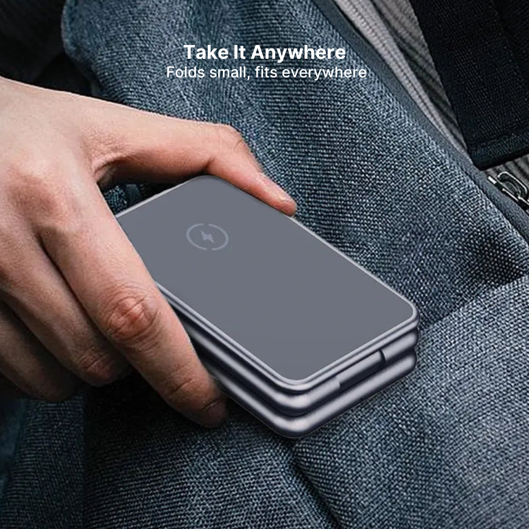 MagFold Pro 3-in-1 Aluminum Wireless Charging Stand