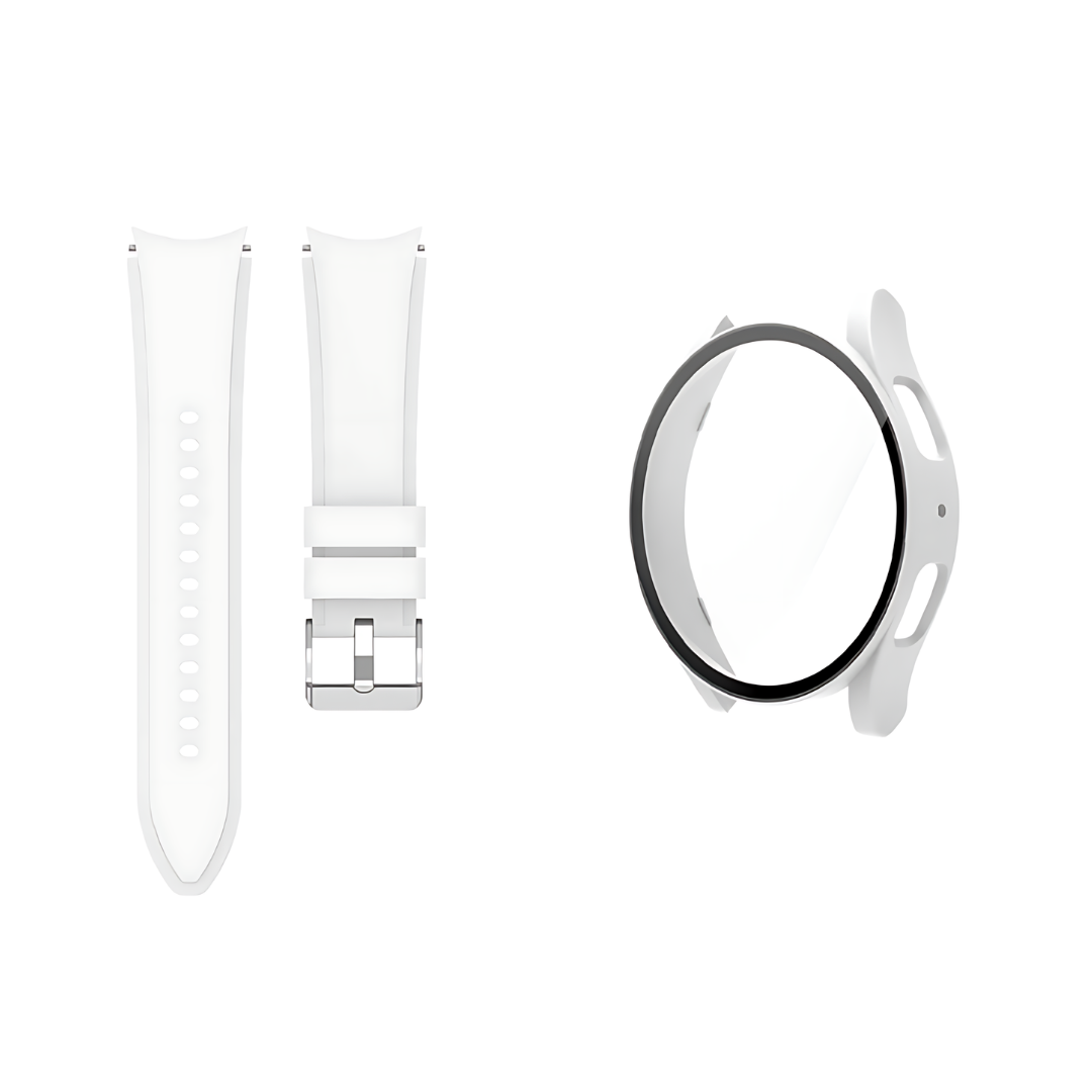 Samsung Galaxy Watch Silicone Sport Band, Tempered Glass