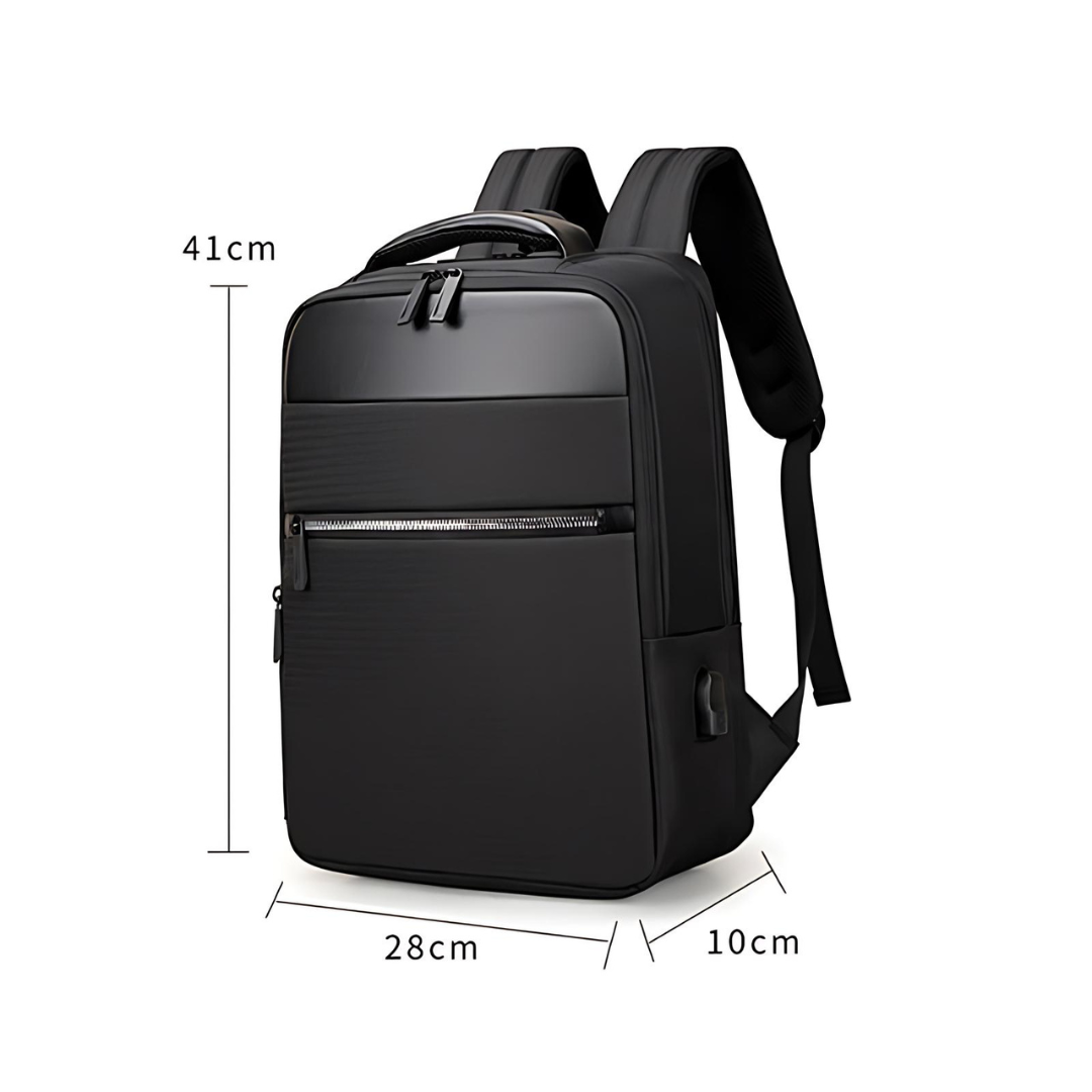 Nylon Business Backpack with Built-in USB Port