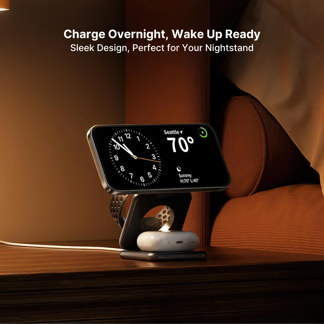 Trio 3-in-1 Foldable Wireless Charging Station