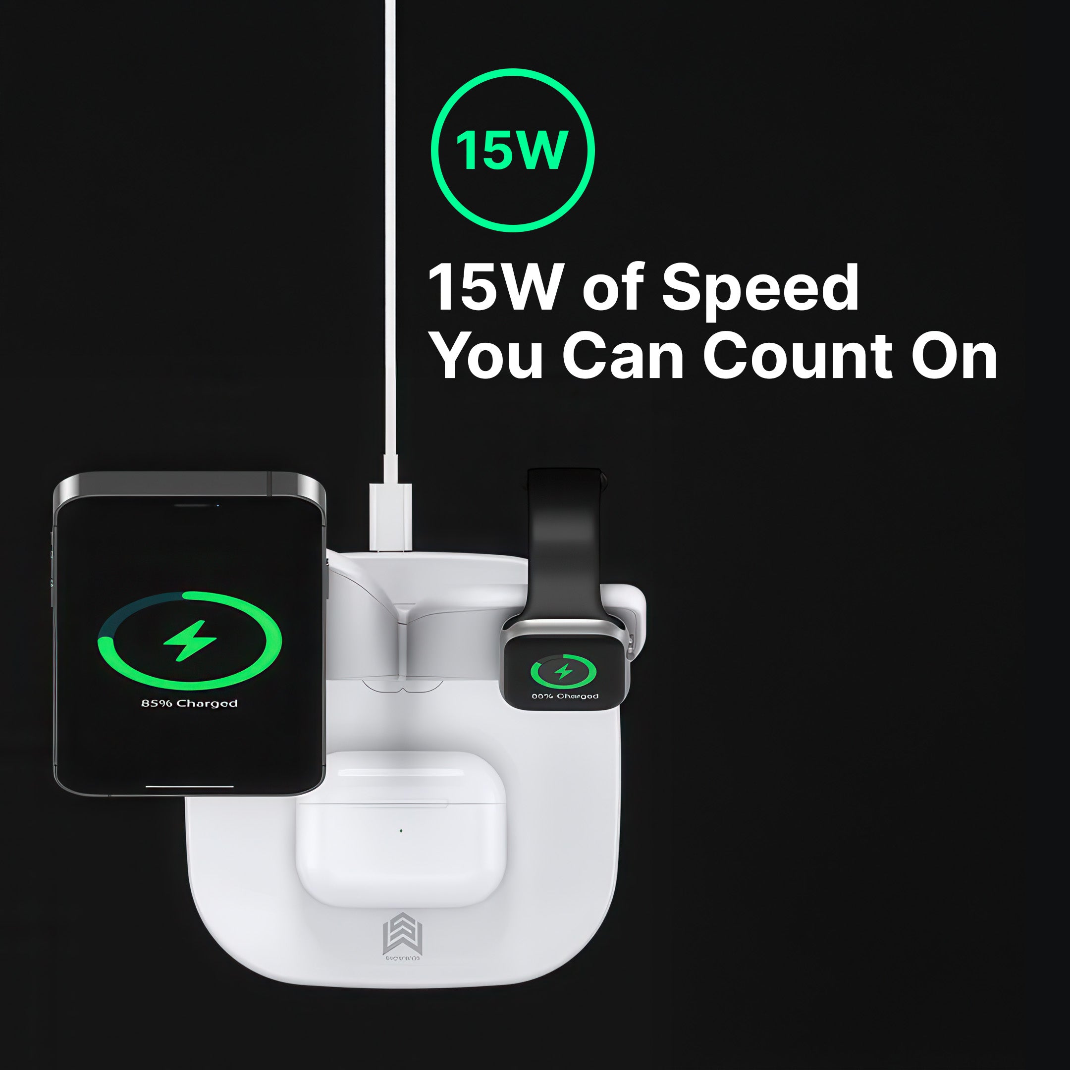 5-in-1 Magnetic Wireless Charger Stand for iPhone, Apple Watch, and AirPods